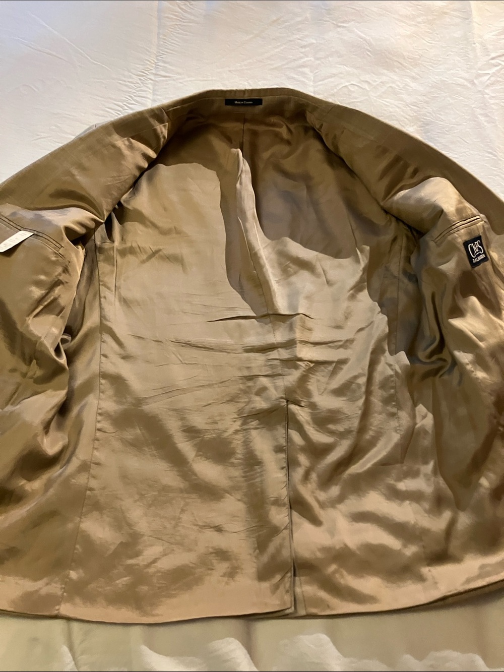 Chaps Ralph Lauren wool & cashmere vintage camel plaid sports jacket 40R - Picture 11 of 16